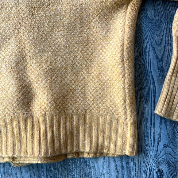 Johnstons of Elgin Cardigan Orange Cashmere Textured Collared Sweater Size Small - Picture 10 of 12